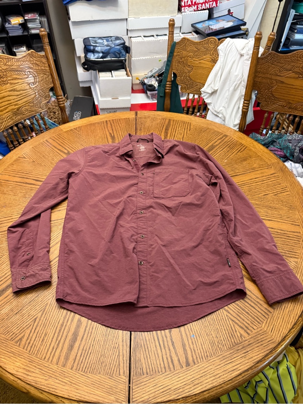 Swiss Tech Men's Lightweight Performance Shirt in Plum